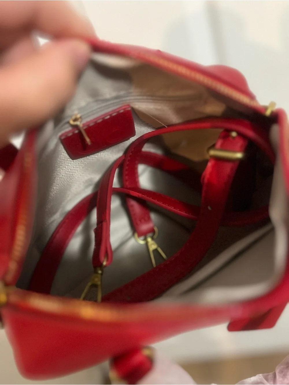 NEW Logo Red Mini Barrel Bag